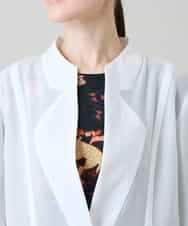 RHBGD03690 HIROKO KOSHINO(ヒロココシノ) メッシュシアージャケット/日本製 ホワイト