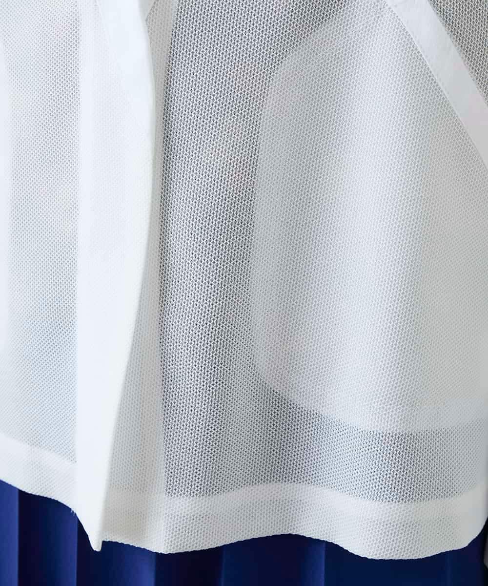 RHBGD03690 HIROKO KOSHINO(ヒロココシノ) メッシュシアージャケット/日本製 ホワイト