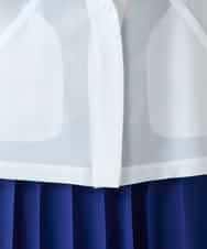 RHBGD03690 HIROKO KOSHINO(ヒロココシノ) メッシュシアージャケット/日本製 ホワイト