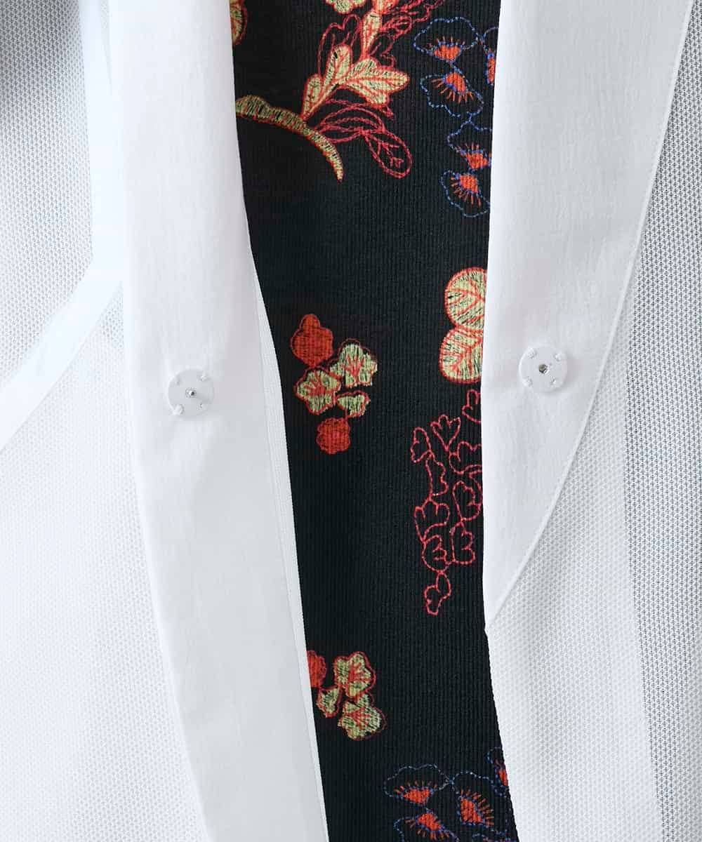 RHBGD03690 HIROKO KOSHINO(ヒロココシノ) メッシュシアージャケット/日本製 ホワイト