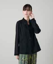 RHBGD03690 HIROKO KOSHINO(ヒロココシノ) メッシュシアージャケット/日本製 ブラック