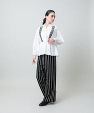 RHBGD04690 HIROKO KOSHINO(ヒロココシノ) 刺繍アクセントカシュクールブラウス/洗える ホワイト