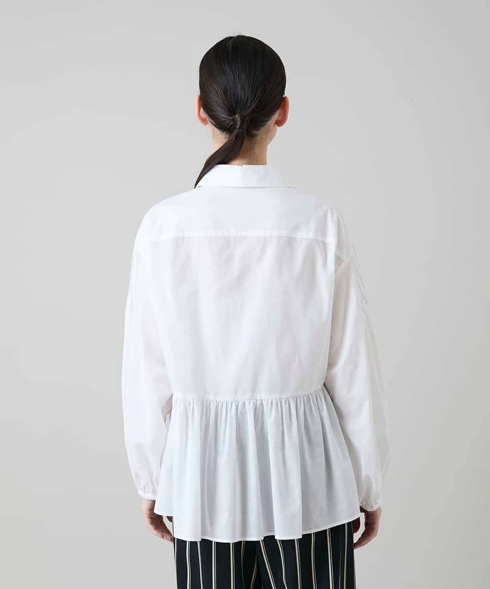 RHBGD04690 HIROKO KOSHINO(ヒロココシノ) 刺繍アクセントカシュクールブラウス/洗える ホワイト