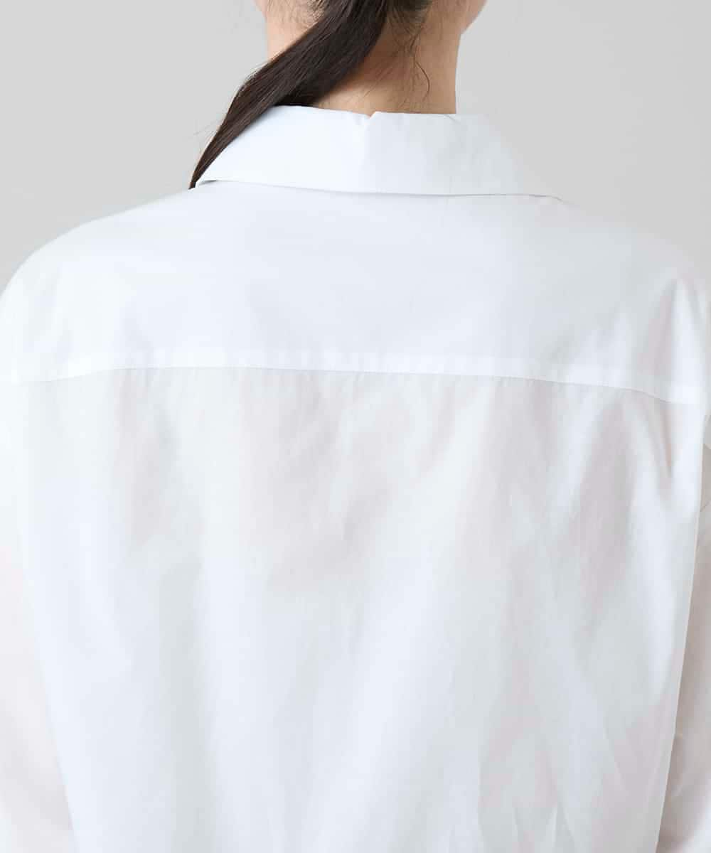 RHBGD04690 HIROKO KOSHINO(ヒロココシノ) 刺繍アクセントカシュクールブラウス/洗える ホワイト