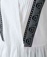 RHBGD04690 HIROKO KOSHINO(ヒロココシノ) 刺繍アクセントカシュクールブラウス/洗える ホワイト