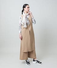 RHBGD06540 HIROKO KOSHINO(ヒロココシノ) ロングスリットデザインジレ /日本製/洗える ベージュ