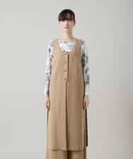 RHBGD06540 HIROKO KOSHINO(ヒロココシノ) 【先行予約】ロングスリットデザインジレ /日本製/洗える ベージュ