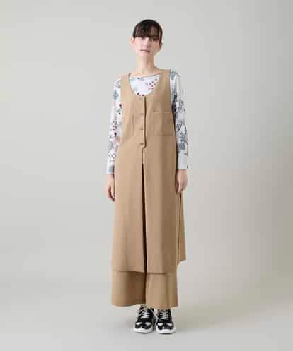 RHBGD06540 HIROKO KOSHINO ロングスリットデザインジレ /日本製/洗える