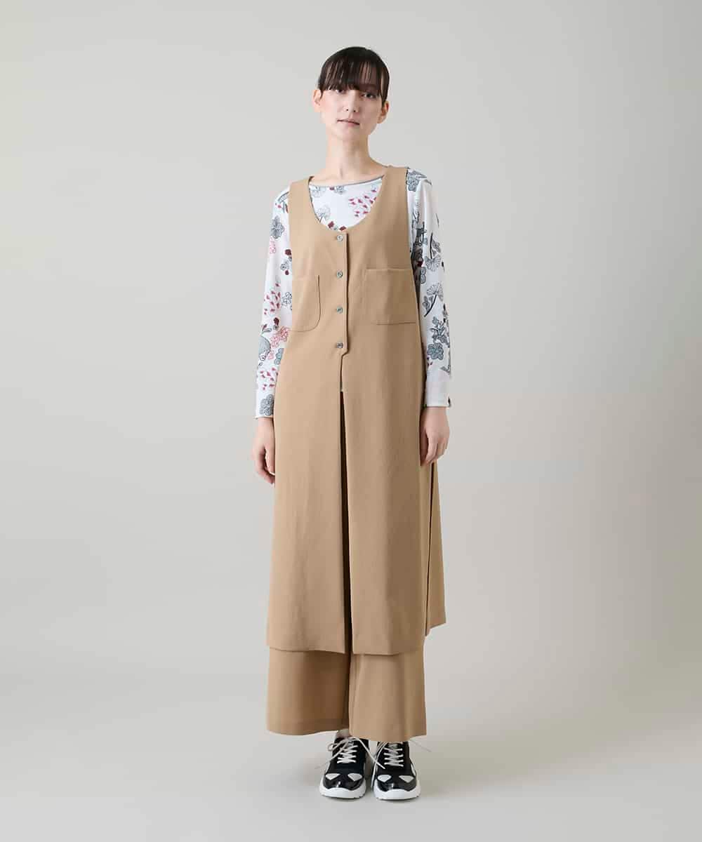 RHBGD06540 HIROKO KOSHINO ロングスリットデザインジレ /日本製/洗える