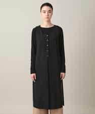 RHBGD06540 HIROKO KOSHINO(ヒロココシノ) 【先行予約】ロングスリットデザインジレ /日本製/洗える ブラック