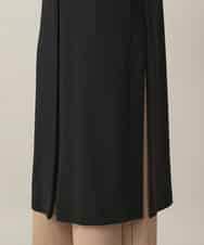 RHBGD06540 HIROKO KOSHINO(ヒロココシノ) 【先行予約】ロングスリットデザインジレ /日本製/洗える ブラック