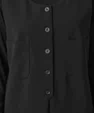 RHBGD06540 HIROKO KOSHINO(ヒロココシノ) 【先行予約】ロングスリットデザインジレ /日本製/洗える ブラック