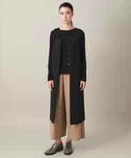 RHBGD06540 HIROKO KOSHINO(ヒロココシノ) 【先行予約】ロングスリットデザインジレ /日本製/洗える ブラック