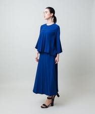 RHBGD11590 HIROKO KOSHINO(ヒロココシノ) 立体プリーツシルエットブラウス/洗える ブルー