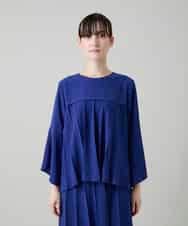 RHBGD11590 HIROKO KOSHINO(ヒロココシノ) 立体プリーツシルエットブラウス/洗える ブルー