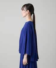 RHBGD11590 HIROKO KOSHINO(ヒロココシノ) 立体プリーツシルエットブラウス/洗える ブルー