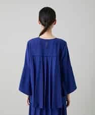 RHBGD11590 HIROKO KOSHINO(ヒロココシノ) 立体プリーツシルエットブラウス/洗える ブルー