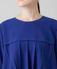 RHBGD11590 HIROKO KOSHINO(ヒロココシノ) 立体プリーツシルエットブラウス/洗える ブルー