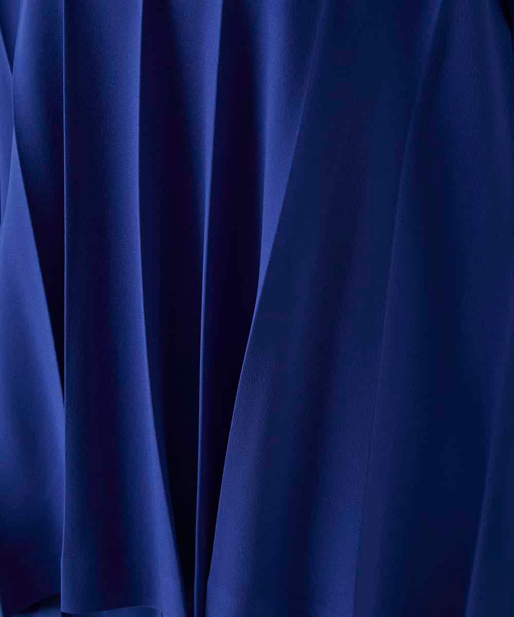 RHBGD11590 HIROKO KOSHINO(ヒロココシノ) 立体プリーツシルエットブラウス/洗える ブルー