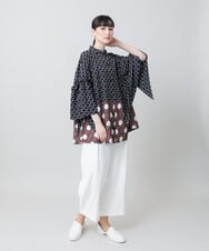 RHBGE27690 HIROKO KOSHINO(ヒロココシノ) マルチドットパターンデザインブラウス/日本製/洗える マルチ