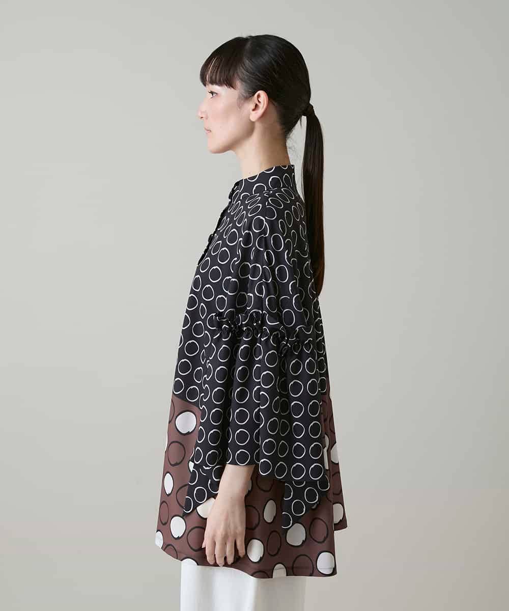 RHBGE27690 HIROKO KOSHINO(ヒロココシノ) マルチドットパターンデザインブラウス/日本製/洗える マルチ