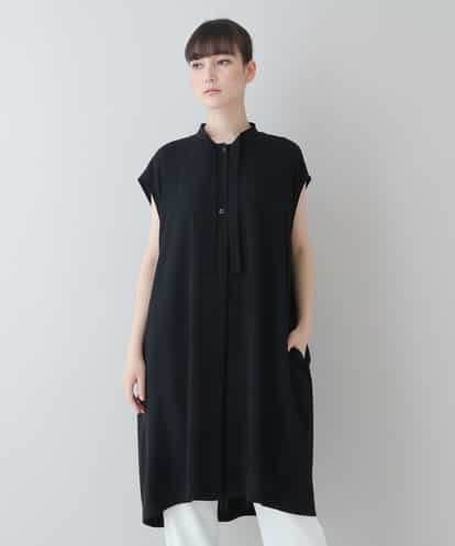 印象のデザイン HIROKO KOSHINO 麻混 涼しげチュニックブラウス 