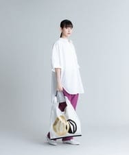 RHBGS07500 HIROKO KOSHINO(ヒロココシノ) 【洗える/日本製】ワイドシルエットボリュームシャツ オレンジ