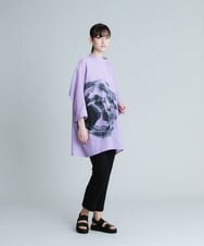 RHBGT30690 HIROKO KOSHINO(ヒロココシノ) 【洗える/日本製】墨絵ラウンドフォルムシャツ ホワイト