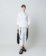 RHBHB03590 HIROKO KOSHINO(ヒロココシノ) バックタックデザインシャツ /日本製/洗える ホワイト
