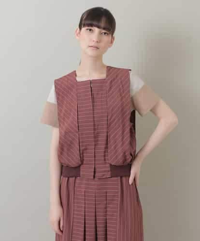 RHBHQ40580 HIROKO KOSHINO 【日本製】ストライププリーツベスト