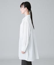 RHBHW33690 HIROKO KOSHINO(ヒロココシノ) ドットモノトーンプリントシャツ /洗える ホワイト
