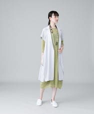 RHBHX05630 HIROKO KOSHINO(ヒロココシノ) ドレープコクーンロングベスト/日本製 ライトグレー