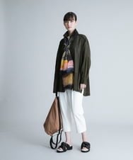 RHBIQ61540 HIROKO KOSHINO(ヒロココシノ) 【日本製】オーバーサイズシアーシャツ グリーン