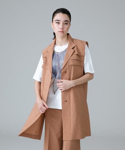 RHBIW40540 HIROKO KOSHINO ロングジレベスト/日本製