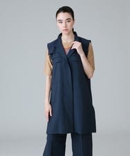 RHBIW40540 HIROKO KOSHINO(ヒロココシノ) ロングジレベスト/日本製 ネイビー