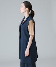 RHBIW40540 HIROKO KOSHINO(ヒロココシノ) ロングジレベスト/日本製 ネイビー