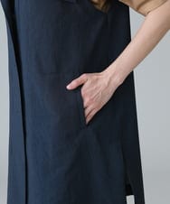 RHBIW40540 HIROKO KOSHINO(ヒロココシノ) ロングジレベスト/日本製 ネイビー