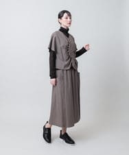 RHBJE23490 HIROKO KOSHINO(ヒロココシノ) エアリーチェック立体ドレープブラウス/日本製/洗える ベージュ