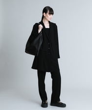 RHBJQ22960 HIROKO KOSHINO(ヒロココシノ) 【日本製】レイヤーデザインジャケット ブラック