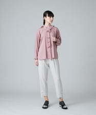 RHBJT06490 HIROKO KOSHINO(ヒロココシノ) 【洗える/日本製】変形フリルデザインブラウス ピンク