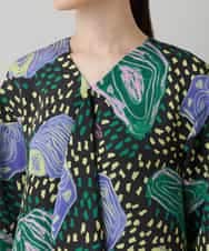 RHBLB54790 HIROKO KOSHINO(ヒロココシノ) カラーストーンデザインチュニック/日本製/洗える ブラック