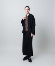 RHBLC60540 HIROKO KOSHINO(ヒロココシノ) ドレープジョーゼットブラウス/洗える ブラック
