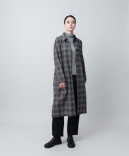 RHBVF02120 HIROKO KOSHINO(ヒロココシノ) チェックシャツワンピース/日本製 レッド系チェック