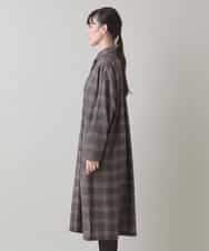 RHBVF02120 HIROKO KOSHINO(ヒロココシノ) チェックシャツワンピース/日本製 レッド系チェック