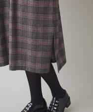 RHBVF02120 HIROKO KOSHINO(ヒロココシノ) チェックシャツワンピース/日本製 レッド系チェック