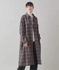 RHBVF02120 HIROKO KOSHINO(ヒロココシノ) チェックシャツワンピース/日本製 レッド系チェック