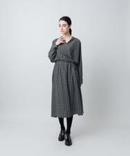RHEAF06980 HIROKO KOSHINO(ヒロココシノ) バックジョーゼットカシュクールワンピース/日本製 ブラック