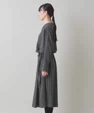 RHEAF06980 HIROKO KOSHINO(ヒロココシノ) バックジョーゼットカシュクールワンピース/日本製 ブラック