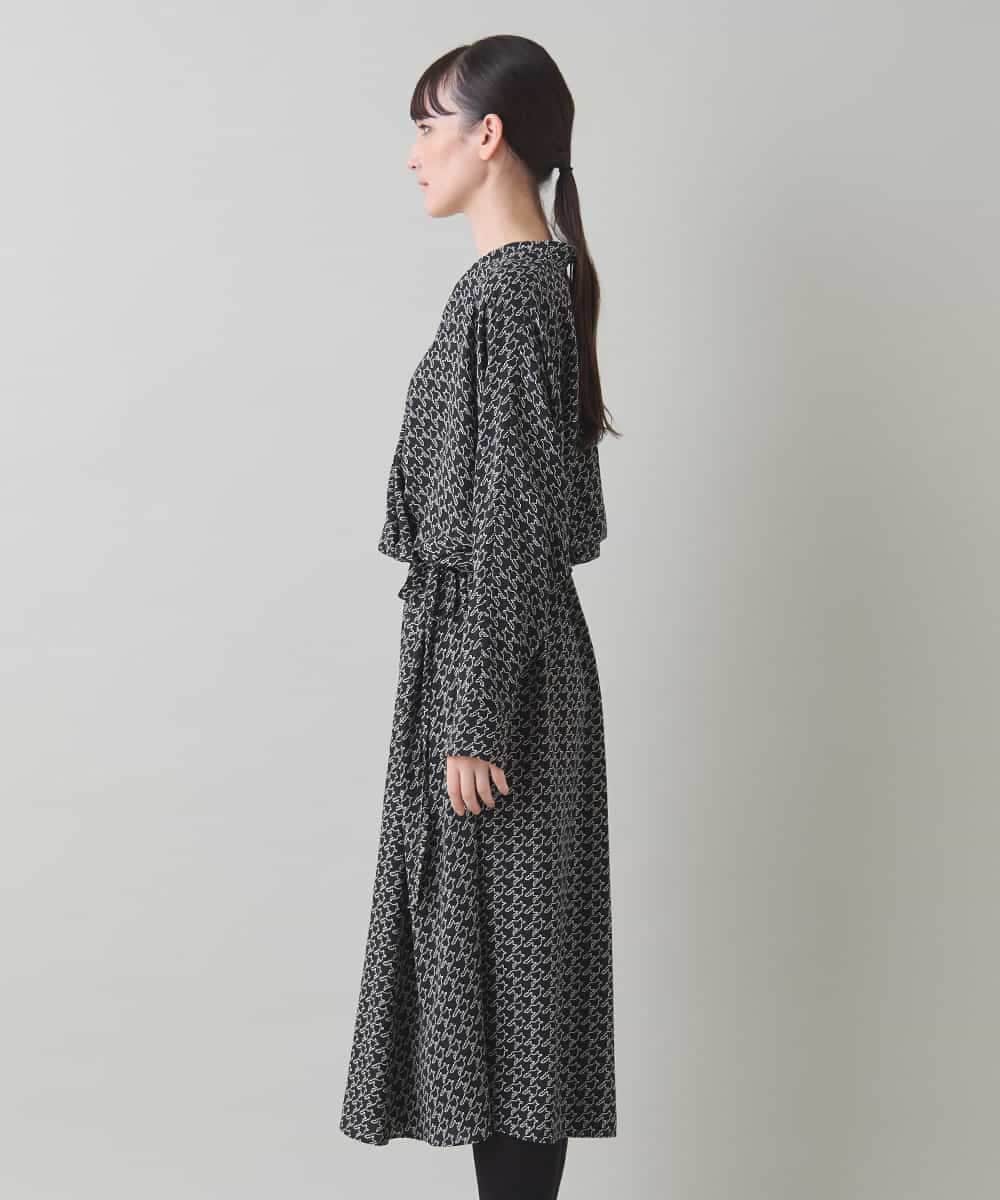 RHEAF06980 HIROKO KOSHINO(ヒロココシノ) バックジョーゼットカシュクールワンピース/日本製 ブラック