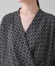 RHEAF06980 HIROKO KOSHINO(ヒロココシノ) バックジョーゼットカシュクールワンピース/日本製 ブラック
